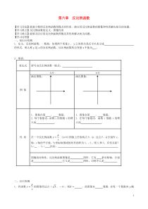 九年级数学上册第六章反比例函数复习学案1无答案新版北师大版