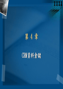 顾客关系管理--CRM資料倉儲（PPT 37页）