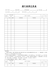 烟叶烘烤记录表