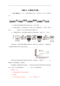 2016年高考生物真题分类汇编专题15生物技术实践解析