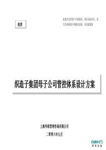 集团母子公司管控体系设计方案研究及案例(终稿)