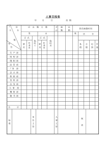 人事日报表