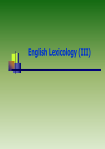 English-Lexicology(III)