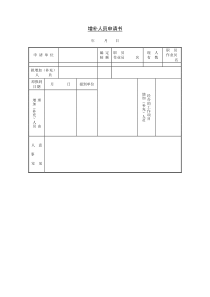 增补人员申请书