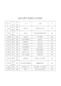 2018年合肥市小学生数学小论文评审结果