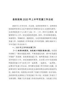 县财政局2020年上半年党建工作总结