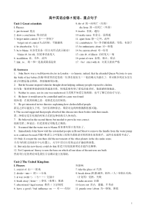 人教版英语必修5词组及重点句子总结