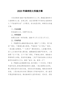 [doc文档可编辑]2020年森林防火实施方案