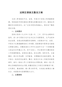 巡察反馈意见整改方案