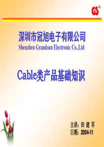 cable类产品基础知识培训教案