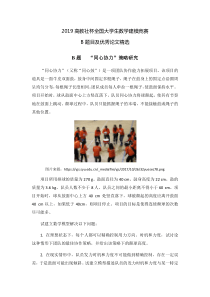 2019年全国大学生数学建模竞赛B题题目及论文精选