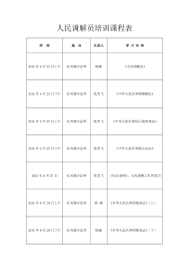 人民调解员培训课程表全文案例分析电子版