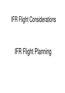 仪表等级飞行员理论培训stage5219IFRFLIGHTPLAN全文案例分析电子版