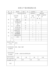 农机大户基本情况统计表全文案例分析电子版