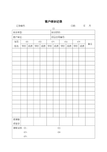 客户培训记录表全文案例分析电子版