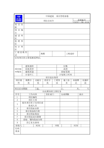 《项目管理手册》表格部分WORD版