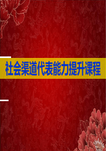 社会渠道代表能力提升培训117全文案例分析电子版