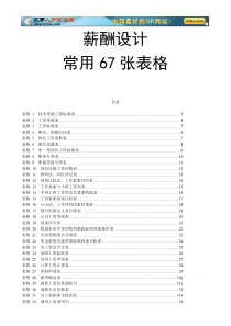 经典必备薪酬设计常用67张表格人力资源管理经管全文案例分析电子版