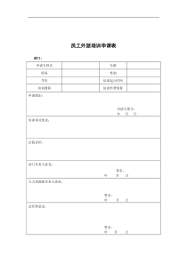 金瀚控股公司员工外派培训申请表全文案例分析电子版