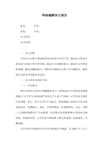 网络编辑实习报告最终完成版