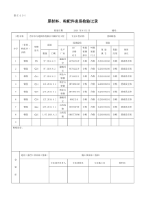 原材料、构配件进场检验记录