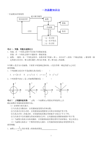 一次函数知识点总结及典型例题