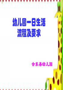 幼儿园一日生活流程及要求