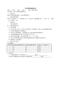 新人教版初中物理必做实验报告单(最全面)