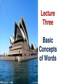 词汇学第3讲Basic-Concepts-of-Words