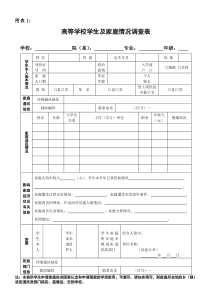 贫困生申请表格