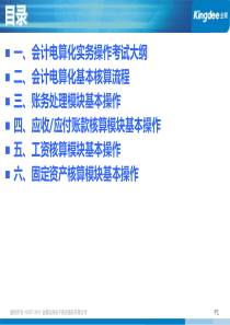 金蝶会计电算化考试-培训课件