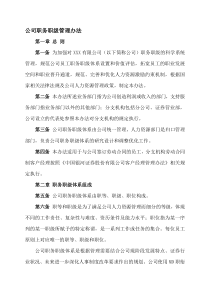 公司职务职级管理办法