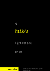 上海广电股份公司管理流程手册报告