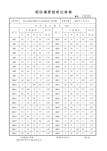 桩位偏差验收记录表