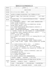 输液反应应急预案演练记录