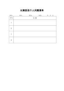 以案促改个人问题清单