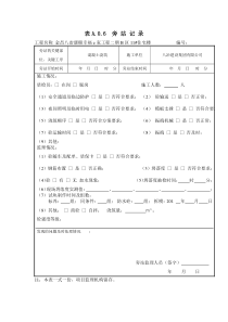 混凝土浇筑监理旁站记录