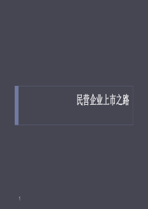 民营企业上市之路