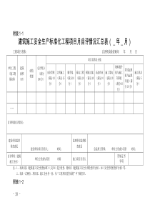 建筑施工项目安全生产标准化考评表