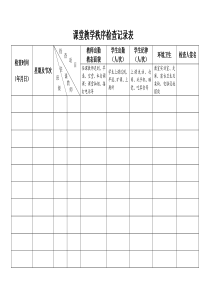 课堂检查表