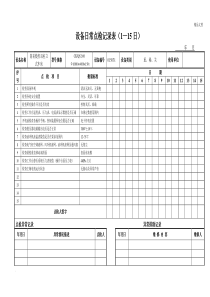 设备日常点检表模版