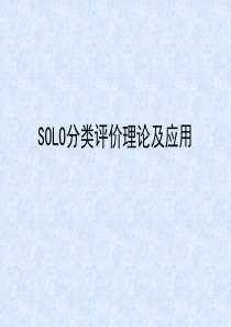 SOLO分类评价理论及应用解析