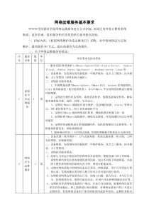 网络运维服务招标参数