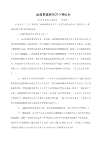 关于地理新课标学习心得体会