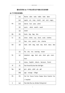 最全实用的英语音标常见字母组合发音规律寄音标知识精编版