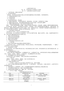 心理学研究方法复习