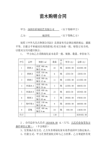 苗木购销合同1