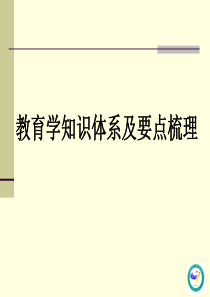 教育学—知识体系及要点梳理