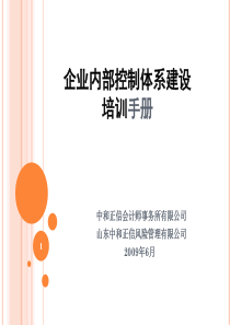 企业内部控制体系建设培训手册(PPT 116页)