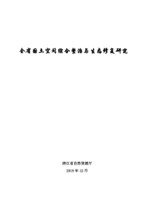 09-浙江省国土空间综合整治与生态修复专题报告——终稿20191211(修订)